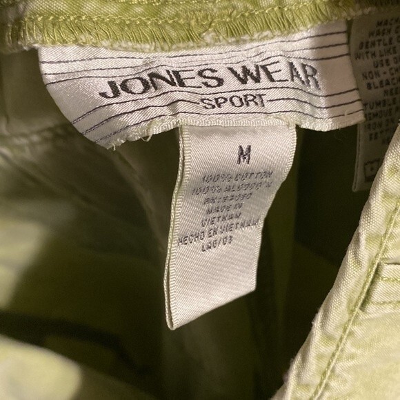 Vintage Y2K Drawstring Cropped Capri Painter Pants Green Chambray Women's M - Picture 9 of 12